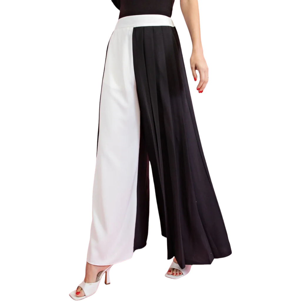 Black and White Combo Pants