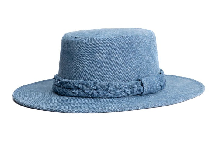 Levi Braid-Trimmed Boater Hat