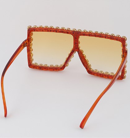 Rhinstone Colour Block Sunglasses
